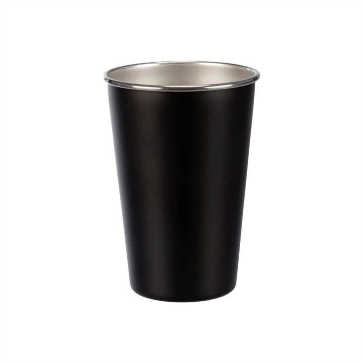 Copos de aço inoxidável de 12 onças Copos de metal para cerveja